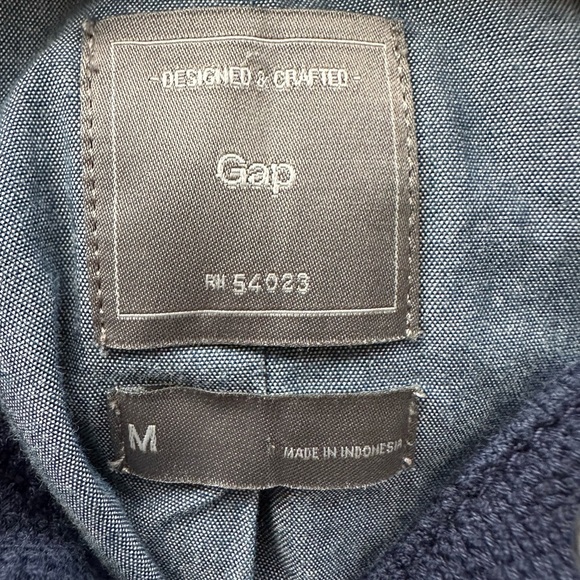 Gap Moto Navy Asymmetrical Jacket Zippers Size Medium - Picture 12 of 16